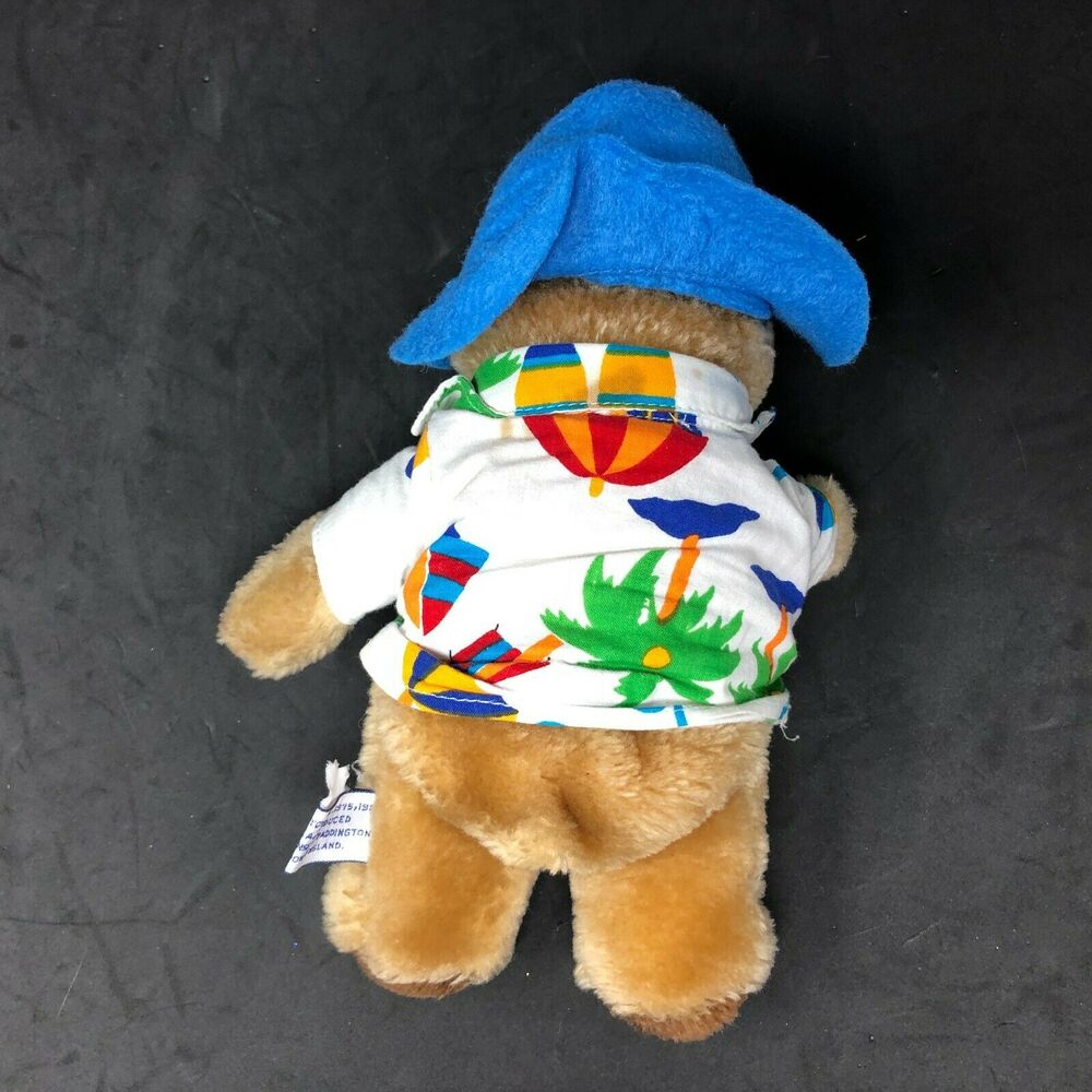 Eden Paddington Bear Plush Tropical Sailboat‎ Palm Tree Shirt 8" VTG Teddy - Picture 4 of 6